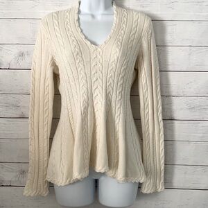 Antonio Melani “Fit and Flare” Wool Blend Chunky Knit Sweater